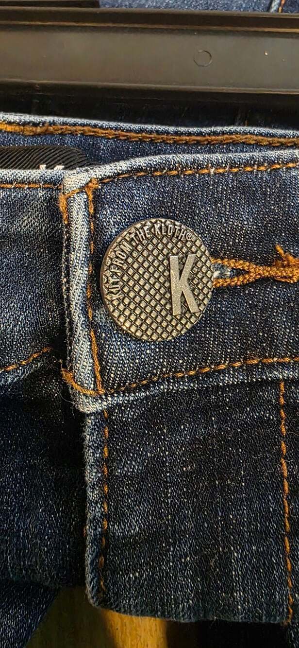 Kut from the Kloth Mia Skinny Jeans with Raw Hem Dark Wash Size 6 - Picture 8 of 10